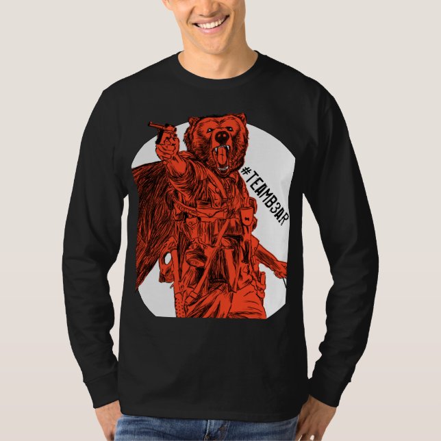 Battlefield B3ar Orange #teamb3ar T-Shirt (Front)