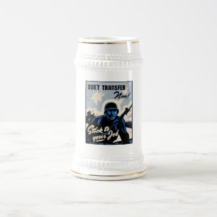 Battlefield Beachhead Assault by American Warriors Beer Stein