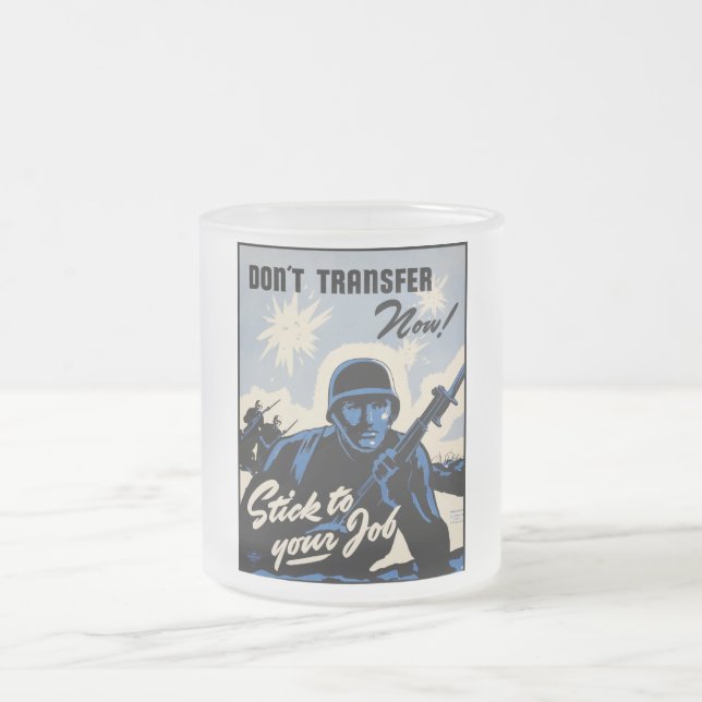 Battlefield Beachhead Assault by American Warriors Frosted Glass Coffee Mug (Center)