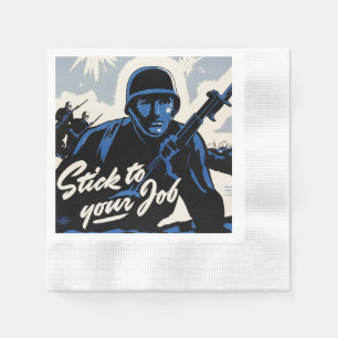 Battlefield Beachhead Assault by American Warriors Napkin