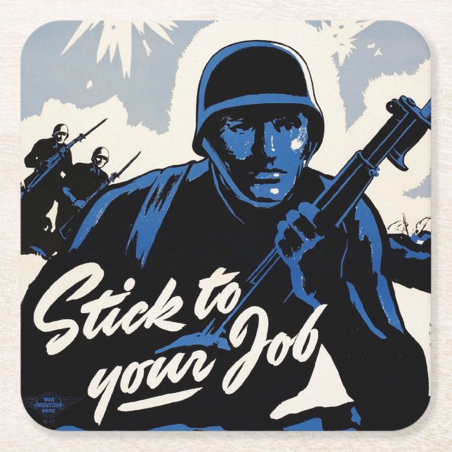 Battlefield Beachhead Assault by American Warriors Square Paper Coaster (Front)