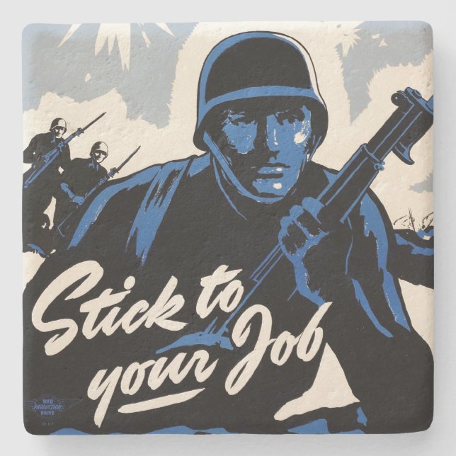 Battlefield Beachhead Assault by American Warriors Stone Coaster (Front)