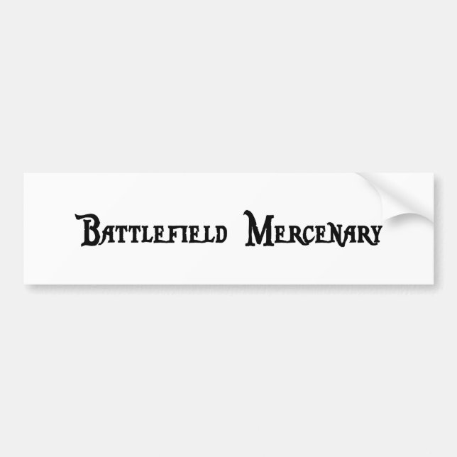 Battlefield Mercenary Bumper Sticker (Front)