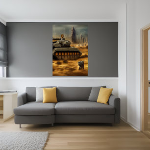 Battlefield of Novum Desertum AI Art Poster