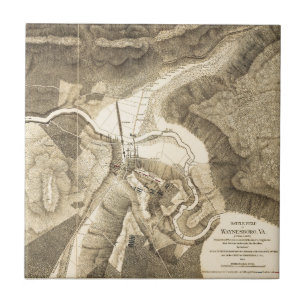 Battlefield of Waynesboro, Virginia March 2nd 1865 Tile