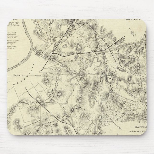 Battlefields in Front of Nashville Mouse Pad (Front)