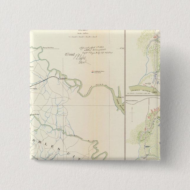 Battlegrounds Richmond, Va 15 Cm Square Badge (Front)