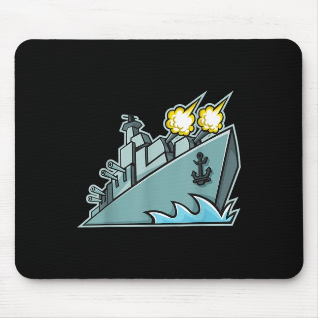 Battleship Aircraft Carrier War Ship Graphic  Mouse Pad (Front)