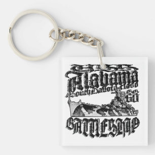 Battleship Alabama Acrylic Keychain