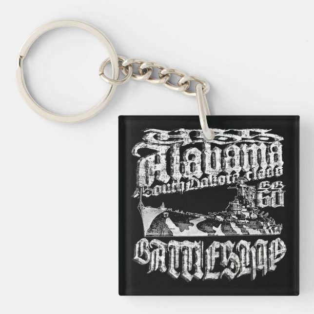 Battleship Alabama Acrylic Keychain (Front)