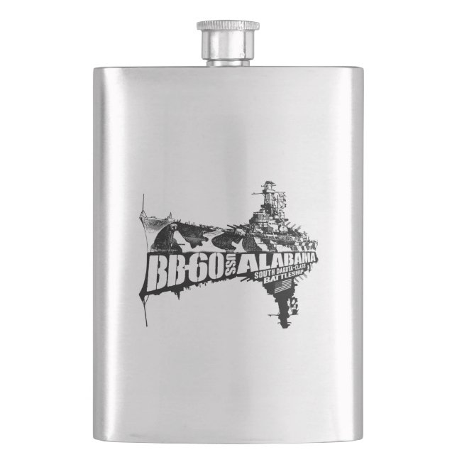 Battleship Alabama Hip Flask (Front)