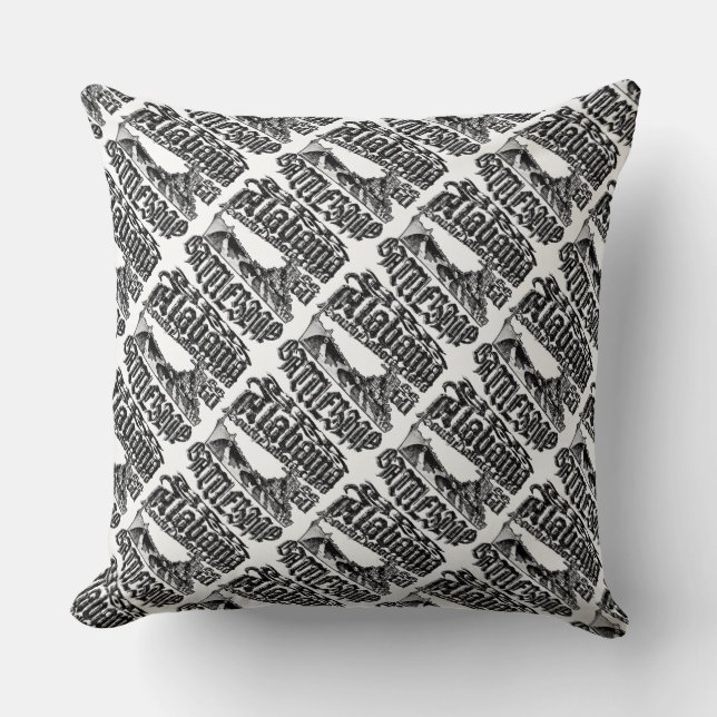 Battleship Alabama Throw Pillow (Front)