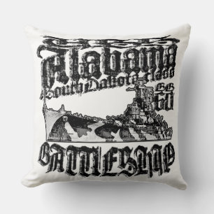 Battleship Alabama Throw Pillow