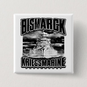 Battleship Bismarck 15 Cm Square Badge