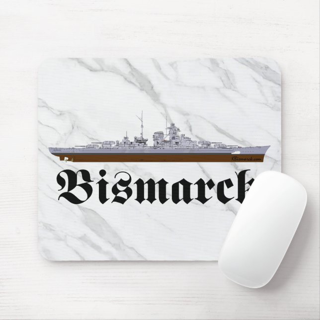 Battleship Bismarck Mousepad (With Mouse)