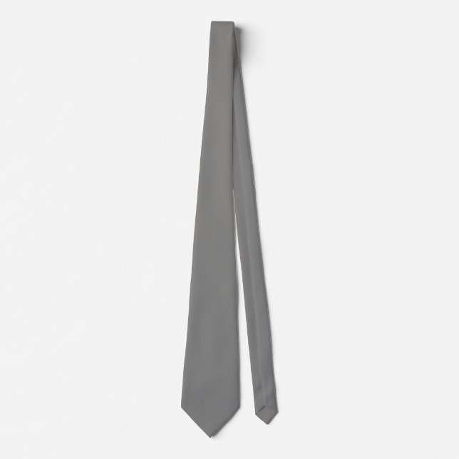  Battleship grey (solid color)  Tie (Front)