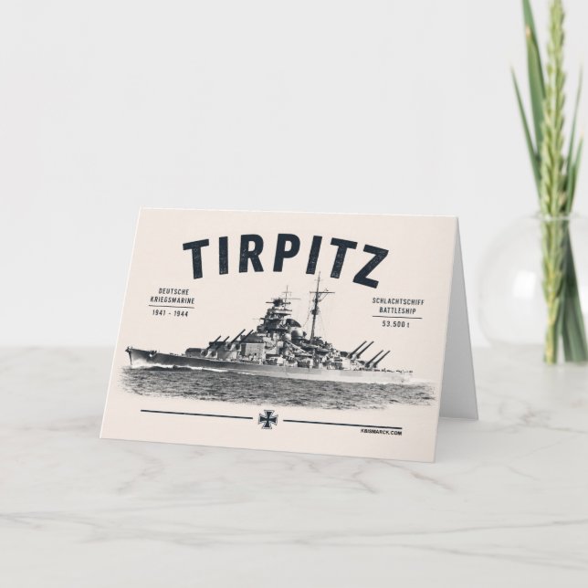 Battleship Tirpitz Greeting Card (Front)