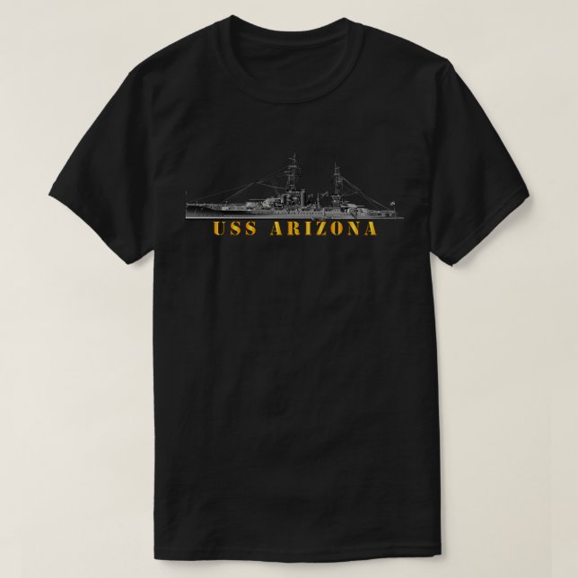 Battleship USS Arizona T-Shirt (Design Front)