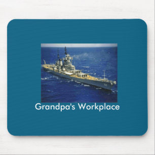 Battleship Uss New Jersey Mouse Pad