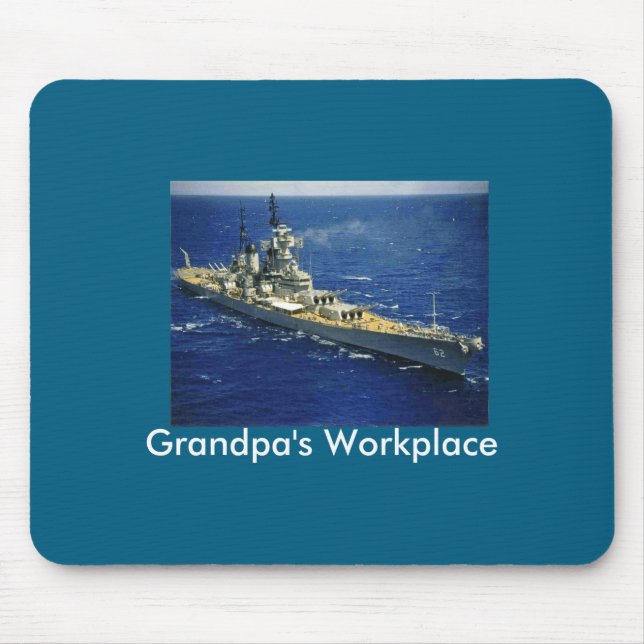 Battleship Uss New Jersey  Mouse Pad (Front)
