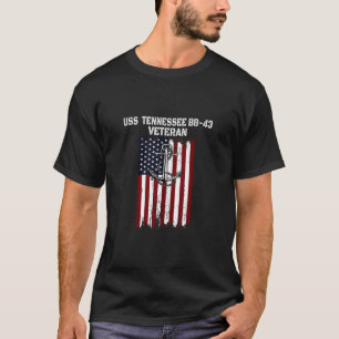 Battleship USS Tennessee BB 43 Veterans Warship Fa T-Shirt