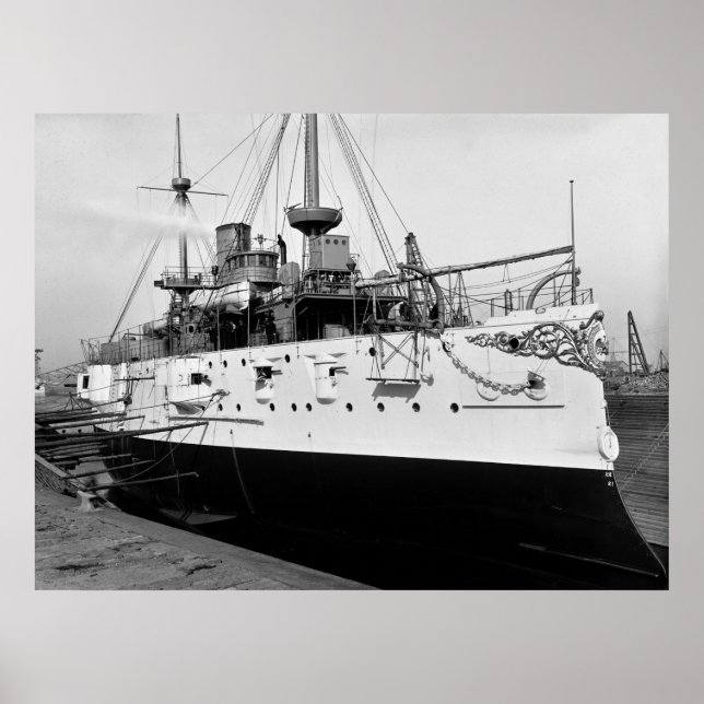 Battleship USS Texas, 1895 Poster (Front)