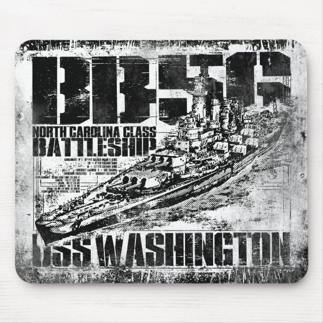 Battleship Washington Mouse Pad (Front)
