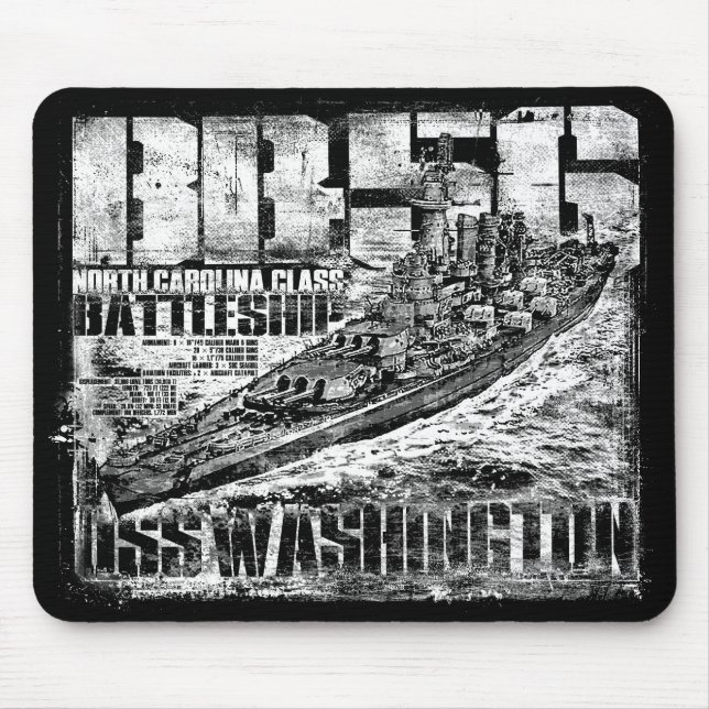 Battleship Washington Mouse Pad (Front)