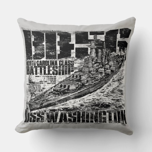 Battleship Washington Pillow (Front)
