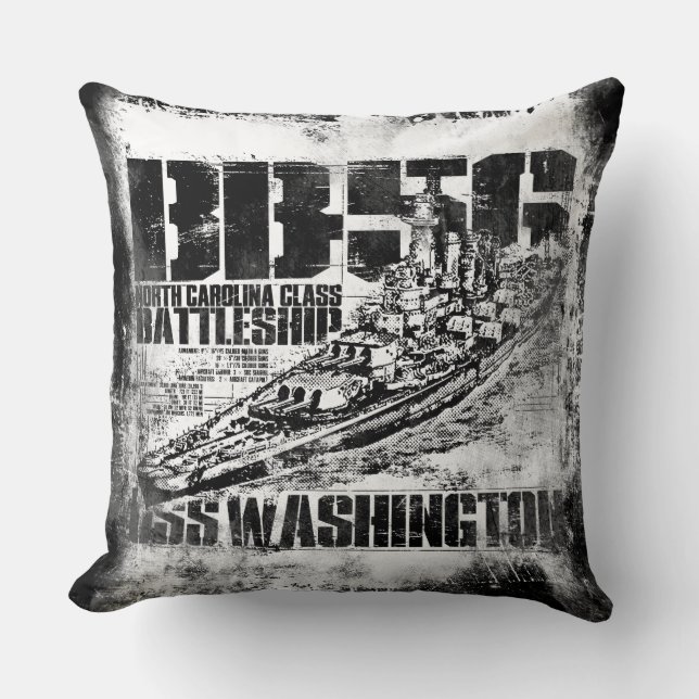 Battleship Washington Pillow (Front)