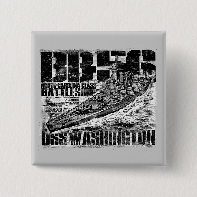 Battleship Washington Square Button (Front)