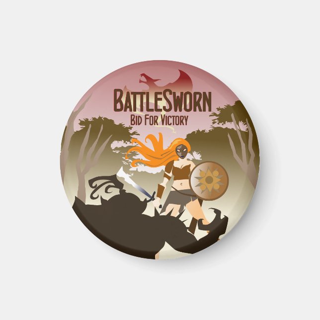 Battlesworn round magnet (Front)