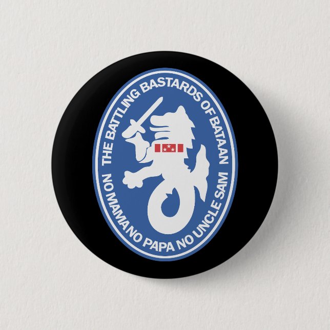 Battling Bastards of Bataan 6 Cm Round Badge (Front)