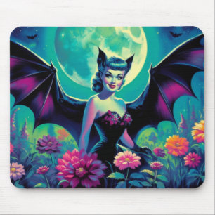 Batty Blooms Mouse Pad