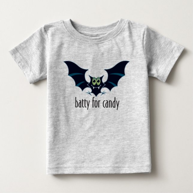 Batty For Candy Toddler Halloween Shirt (Front)