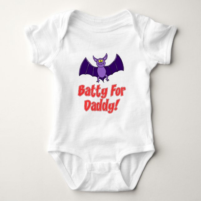 Batty For Daddy Baby Bodysuit (Front)