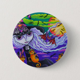 Batty Halloween Button