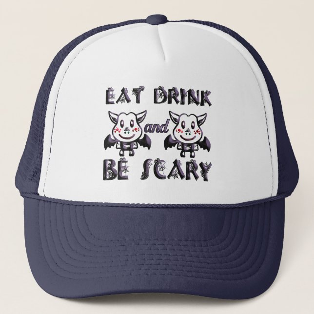 Batty Halloween Trucker Hat (Front)