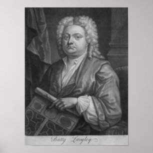 Batty Langley, print made by J. Carwitham, 1741