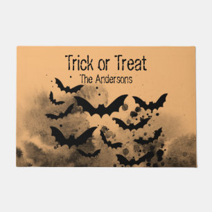 Batty Trick or Treat Signature  Doormat