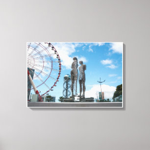 Batumi city Georgia. Ali and Nino statue Canvas Print