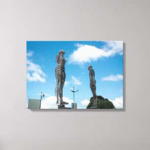 Batumi city Georgia. Ali and Nino statue Canvas Print