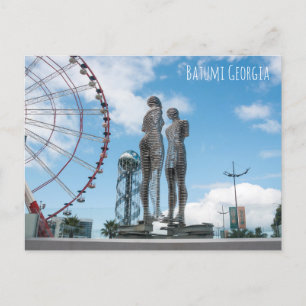 Batumi city Georgia. Ali and Nino statue Postcard