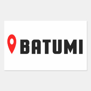 Batumi Georgia, Batumi destination, Batumi map pin Rectangular Sticker