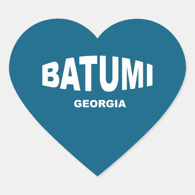 Batumi Georgia Heart Sticker (Front)