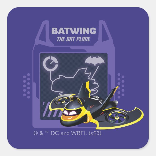 Batwheels™ Batwing - The Bat Plane Square Sticker (Front)