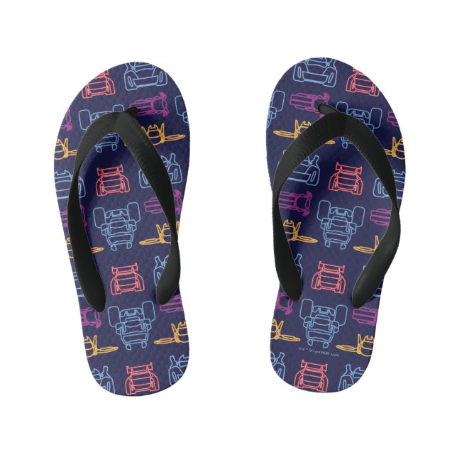 Batwheels™ Neon Outline Pattern Kid's Jandals (Footbed)