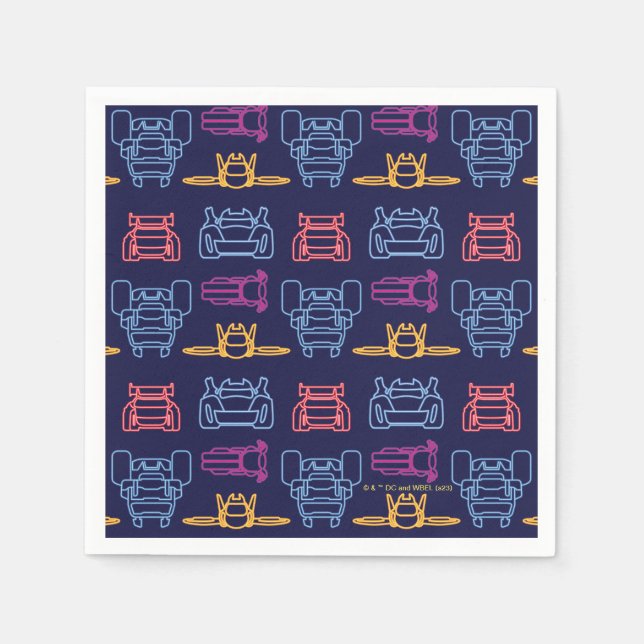 Batwheels™ Neon Outline Pattern Napkin (Front)