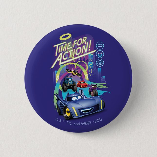 Batwheels™ - Time for Action 6 Cm Round Badge (Front)