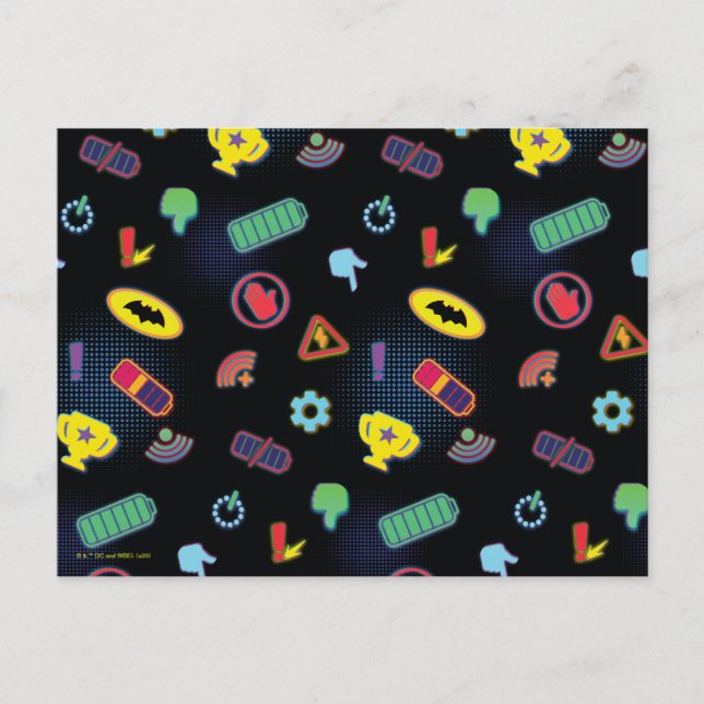 Batwheels™ Vehicle Icon Pattern Postcard (Front)